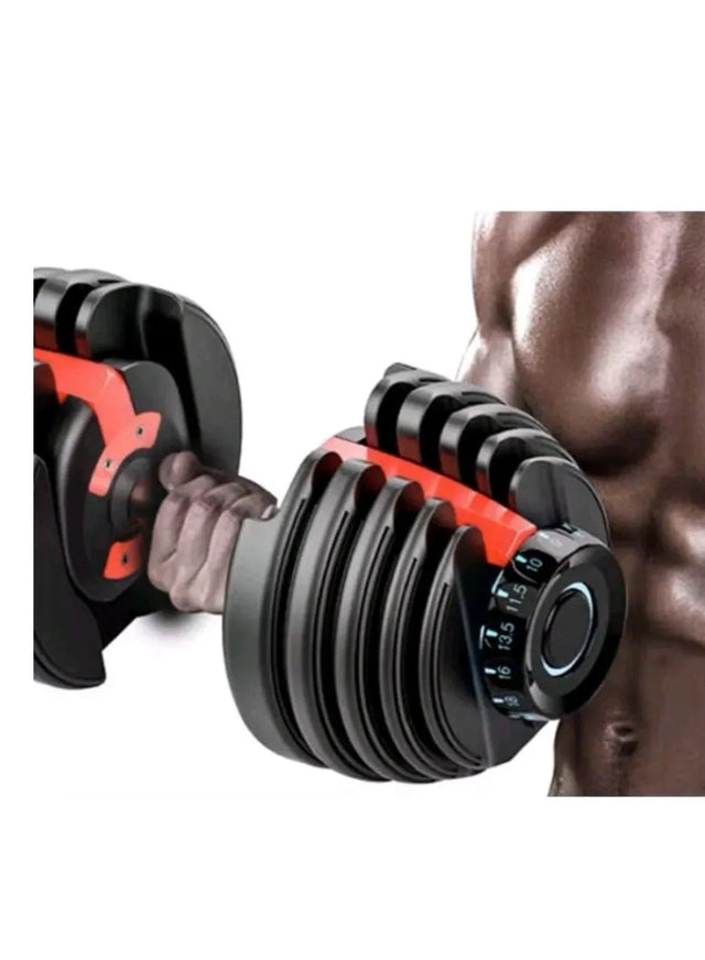 Smart Adjustable Dumbbell ? 24KG ? Ideal for home training, strength workouts, and muscle fitness. 2110530-01 | Ideal for All Surfaces, Kids & Adults | Match-Ready | Includes Pump & Needle | Durable & Long-Lasting