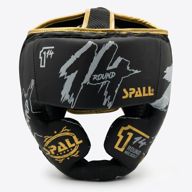Spall Premium Boxing Head Guard Round 14 Protective Headgear Adjustable Training Head Protector for Boxing Kickboxing MMA Muay Thai Sparring Combat Sports Shock Absorption