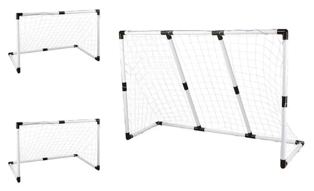 Portable Soccer Goal Nets 2-in-1 Pop-up Football Goals Set Easy Assembly for Kids Adult 21593541 | Ideal for All Surfaces, Kids & Adults | Match-Ready | Includes Pump & Needle | Durable & Long-Lasting Performance