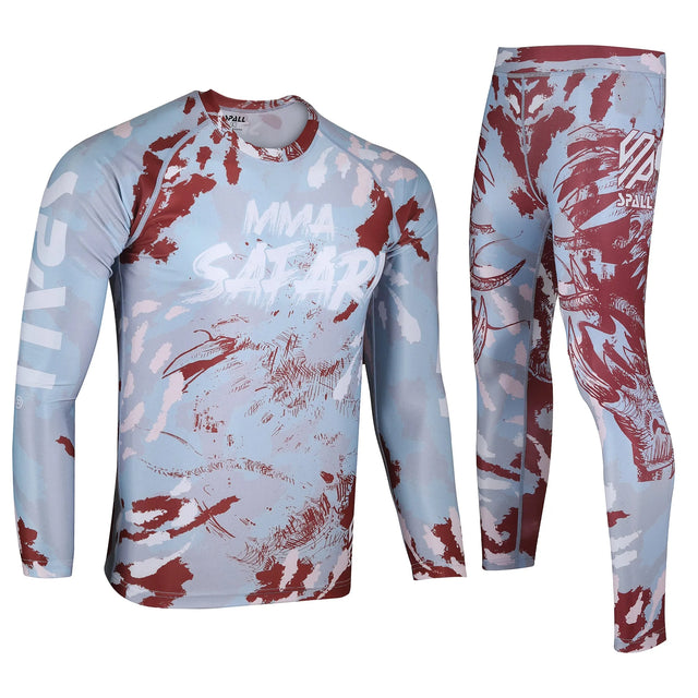 Compression MMA Set Top And Bottom Full Sleeve Shirt Trouser (SI-2166) | Ideal for All Surfaces, Kids & Adults | Match-Ready | Includes Pump & Needle | Durable & Long-Lasting Performance