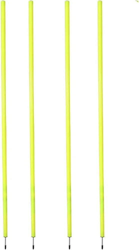 Agility Slalom Poles for Football Training Foldable Unisex Adults- Set of 4 (5 ft x 25 mm) | Ideal for All Surfaces, Kids & Adults | Match-Ready | Includes Pump & Needle | Durable & Long-Lasting Performance