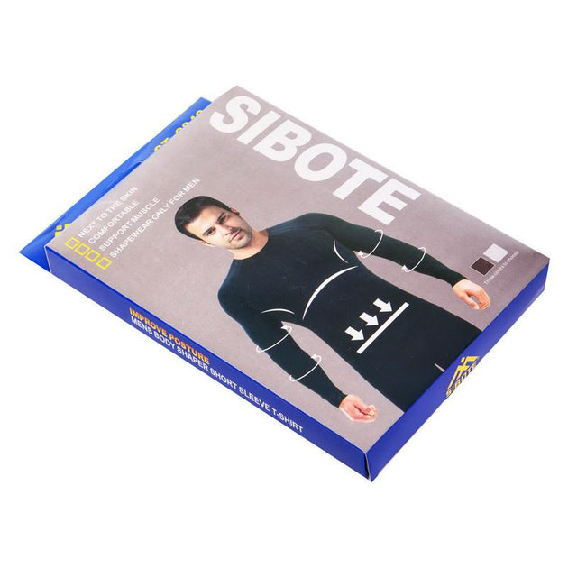 SIBOTE Men’s Compression Long Sleeve T-Shirt – Slim Fit Sports Base Layer Top for Gym, Running & Training