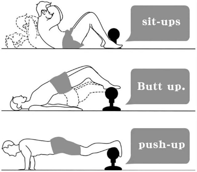 Portable Suction Cup Sit-Up Abdominal Core Home Trainer, Blue | Ideal for All Surfaces, Kids & Adults | Match-Ready | Includes Pump & Needle | Durable & Long-Lasting Performance