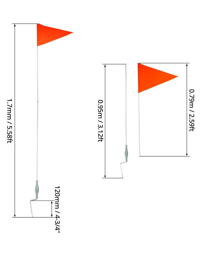 Soccer Corner Flags Set, 4-Pack 60-Inch Football Field Corner Flags - PVC Poles and Polyester Flags, Spike Corner Flag Pole for Soccor Training