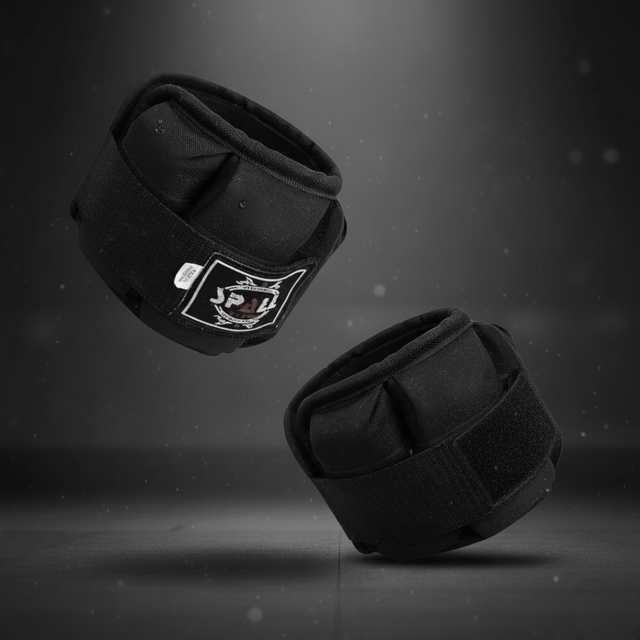 Ankle Weight 1kg To 4kg Black Adjustable For Gym Jogging Pilates Aerobic Cardio Walking Fitness Workout Exercise Strangth Training Perfect for Both Men And Women(SI-2805) | Ideal for All Surfaces