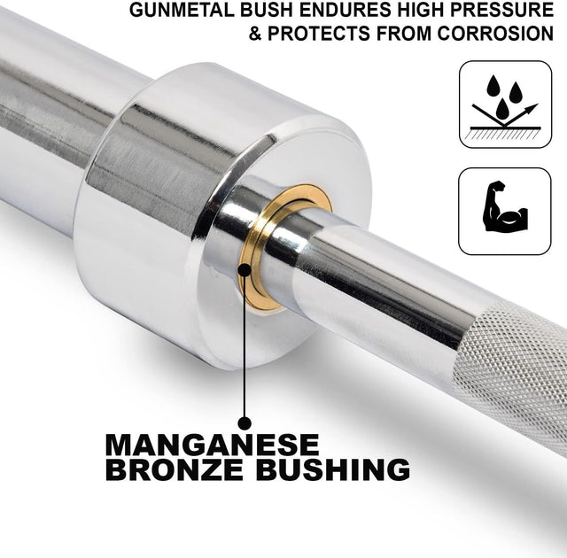 Olympic Barbell Rod Em 216100 Rod 2.2M, Silver