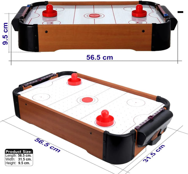 Air Hockey Tabletop Game - Tournament Air Hockey Table Game for Kids - 2 Strikers, 2 Pucks - | Ideal for All Surfaces, Kids & Adults | Match-Ready | Includes Pump & Needle | Durable & Long-Lasting Performance