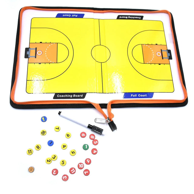 Basketball Coaching Board Erasable Layout Notebook Plays | Ideal for All Surfaces, Kids & Adults | Match-Ready | Includes Pump & Needle | Durable & Long-Lasting Performance