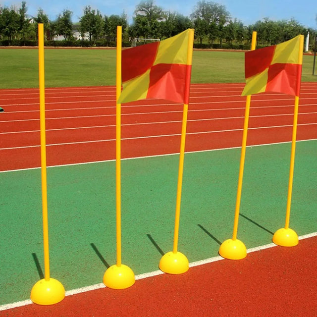 Football Door Pole Training Tool Sign Obstacle Marker Rod Base football accessories | Ideal for All Surfaces, Kids & Adults | Match-Ready | Includes Pump & Needle | Durable & Long-Lasting Performance