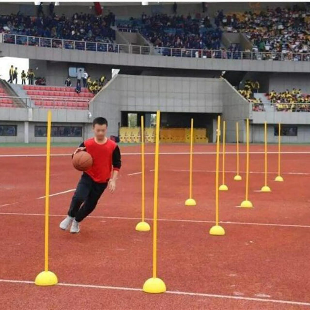 Football Door Pole Training Tool Sign Obstacle Marker Rod Base football accessories | Ideal for All Surfaces, Kids & Adults | Match-Ready | Includes Pump & Needle | Durable & Long-Lasting Performance