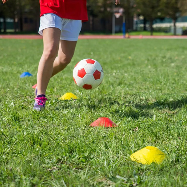 Set Of 50 Football Training Cones With Cone Holder Training Equipment Cones For Football Training Sports Cones Football Cones Training Set Space Marker Cones | Ideal for All Surfaces, Kids & Adults