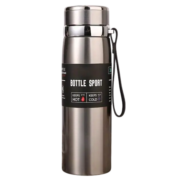 Double Wall Stainless Steel Travel Mug, 1000ml Insulated Water Bottle, Thermos for Car, Outdoor