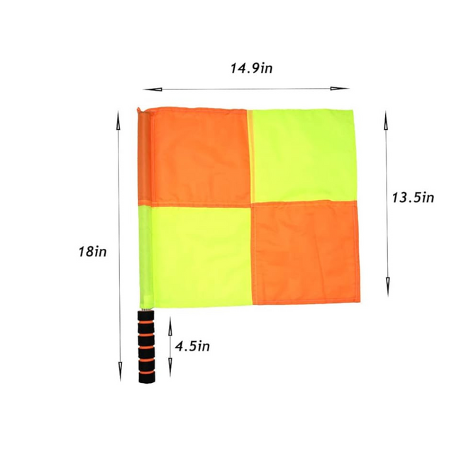 2 Pieces Referee Flag, Linesman Flag with Steel Tube, Flag for Soccer Referee