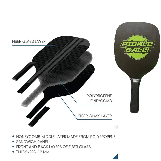Pickleball Set of 2 Pickleball-Paddles with 4 Balls, Ball Bag, Ball Retriever Lightweight Pickle Ball Paddle Set of-2 and Accessories for Adults, Kids, Beginners Intermediates | Ideal for All Surfaces