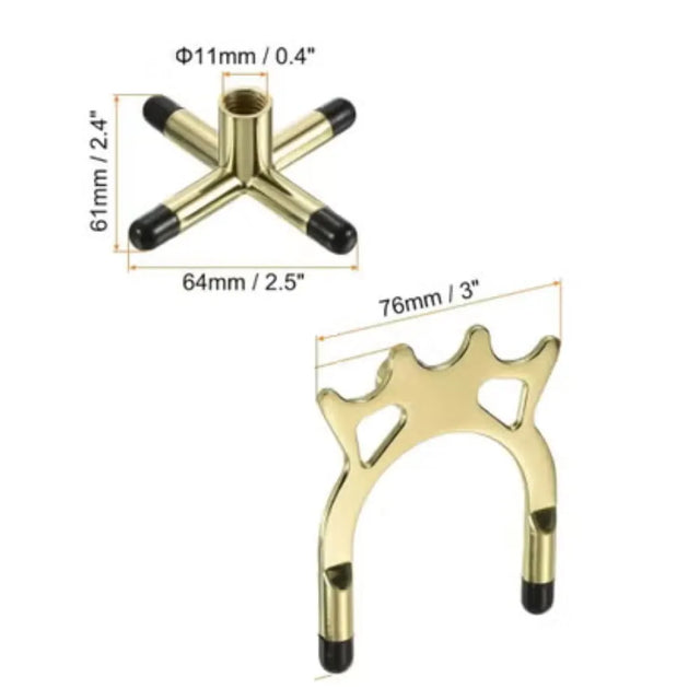 Billiard Bridge Head, Pool Cue Stick Bridge Screw-On Metal Billiard Accessories with Rubber Sleeves for Pool Table | Ideal for All Surfaces, Kids & Adults | Match-Ready | Includes Pump & Needle
