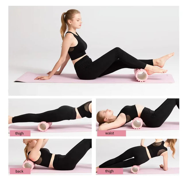 Foam Roller for Deep Tissue Massage, 34cm and 45cm, Muscle Therapy (Black, 34cm) | Ideal for All Surfaces, Kids & Adults | Match-Ready | Includes Pump & Needle | Durable & Long-Lasting Performance