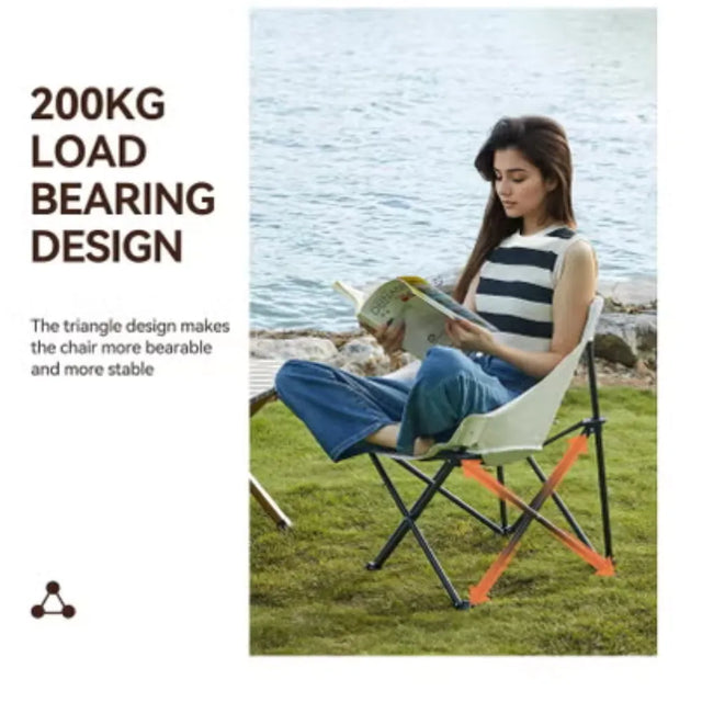 Chairs Lawn Chairs Portable Chair Support, Foldable Chair Sets up in 4 Seconds, Backpacking Chair with Caring Bags, | Ideal for All Surfaces, Kids & Adults | Match-Ready | Includes Pump & Needle