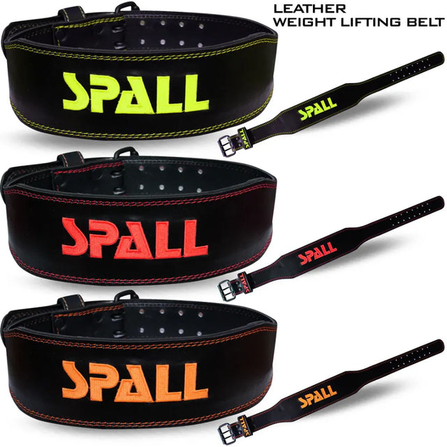 Weight Lifting Belt 4inch/6inch For Gym Fitness Weight Lifting Gym Home Body Waist Strength Training Exercise Power Building Pull Up | Ideal for All Surfaces, Kids & Adults | Match-Ready