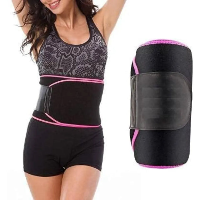 Sweat Waist Trimmer For Women And Men - Sweat Band Waist Trainer For High-Intensity Training & Workouts | Ideal for All Surfaces, Kids & Adults | Match-Ready | Includes Pump & Needle | Durable & Long-Lasting