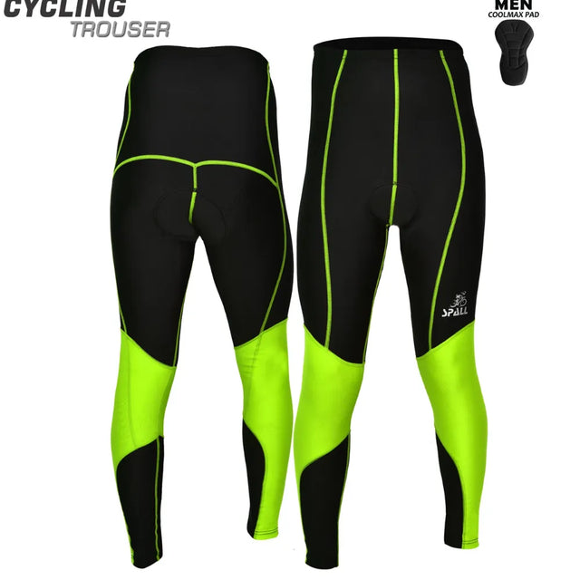 Men'S Long Cycling Pants Trouser Bike Pants Tights Legging With 4D Sponge Padded | Ideal for All Surfaces, Kids & Adults | Match-Ready | Includes Pump & Needle | Durable & Long-Lasting Performance