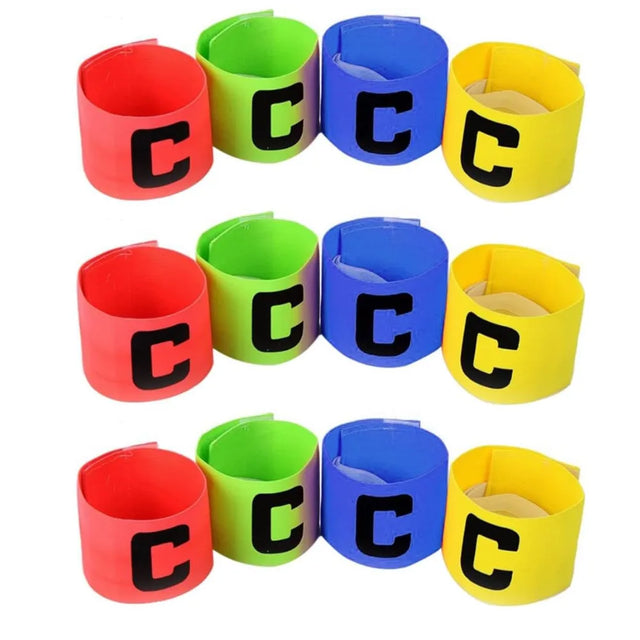 Captain Armband Multicolor Football Captain Armband Sports Hockey Rugby Netball Player Adjustable Bands Captain Armband Retractable Elasticated Armbands for Adult Youth | Ideal for All Surfaces, Kids