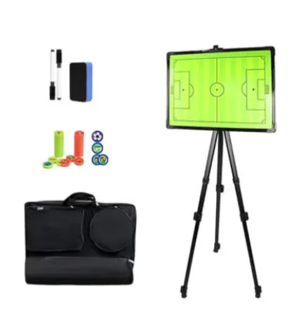 Football Soccer Magnetic Coaching Board Whiteboard With Display Stand, Carry Bag Dry Erase, Marker Pen and Magnets - Foldable and Portable Tactic Board Strategy Board Kit | Ideal for All Surfaces, Kid and Adults