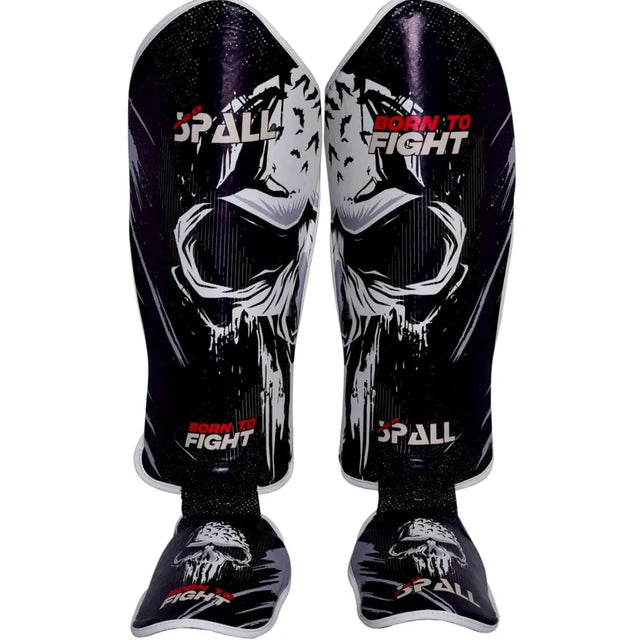 Shin Instep Pads S M L XL Black Red Blue for Protective Leg BJJ Karate Sparring Kickboxing Martial Arts MMA Boxing and Training Equipment Gear Perfect for Men By SPALL(SI-1357) | Ideal for All Surface