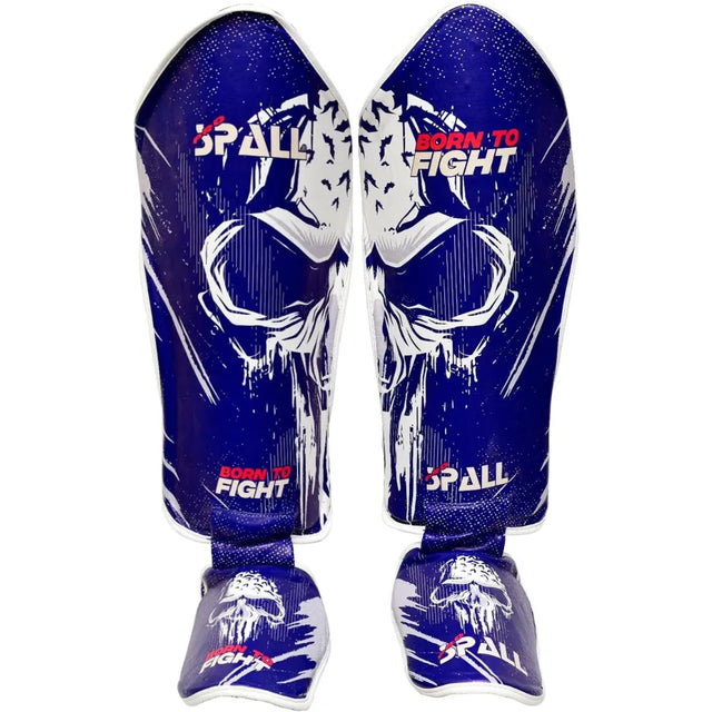 Shin Instep Pads S M L XL Black Red Blue for Protective Leg BJJ Karate Sparring Kickboxing Martial Arts MMA Boxing and Training Equipment Gear Perfect for Men By SPALL(SI-1357) | Ideal for All Surface