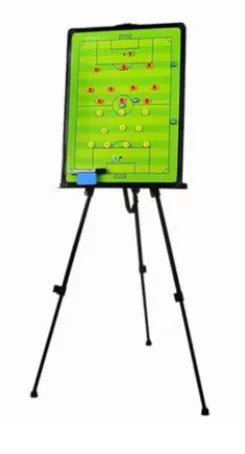 Football Soccer Magnetic Coaching Board Whiteboard With Display Stand, Carry Bag Dry Erase, Marker Pen and Magnets - Foldable and Portable Tactic Board Strategy Board Kit | Ideal for All Surfaces, Kid and Adults