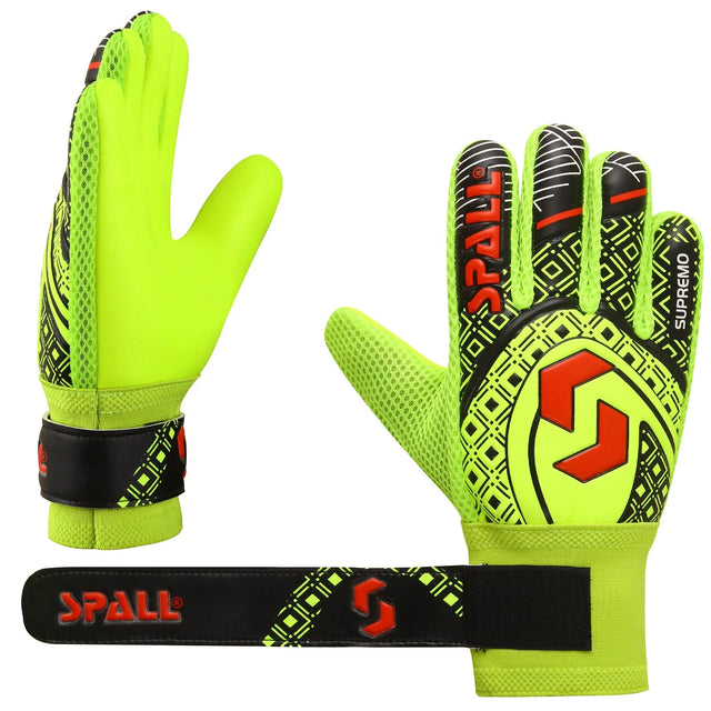 Goal Keeper Gloves Strong Grip With Finger Spin Double Wrist Protection Prevent Injuries For The Toughest Saves Goalie Training Gloves For Youth And Adult(GK-120) | Ideal for All Surfaces, Kids & Adults