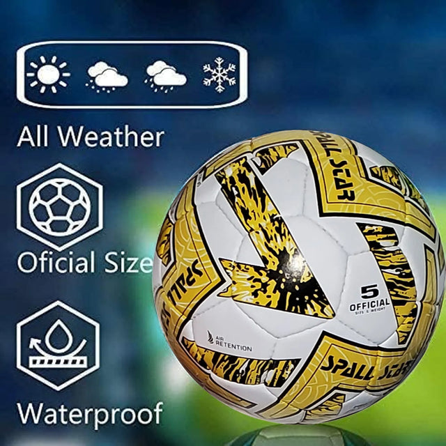 Football Soccer Balls For Matches World Cup Best Indoor/Outdoor Water Proof Ball For Professional Training And Match Men And Women Youth And Adult(GP-662) | Ideal for All Surfaces, Kids & Adults