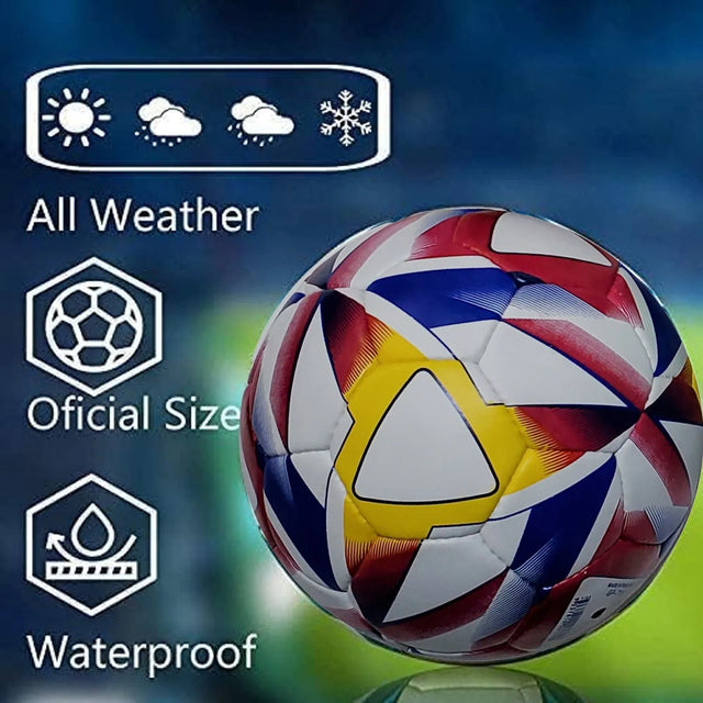 Football Soccer Ball For Matches World Cup Best Indoor/Outdoor Water Proof Ball For Professional Training And Match Men And Women Youth And Adult(GP-719) | Ideal for All Surfaces, Kids & Adults