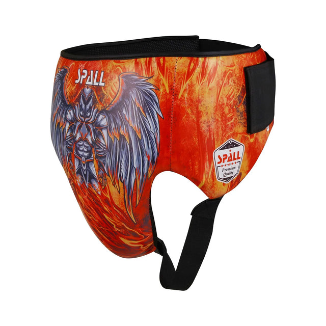 Groin Guard Artificial Leather Construction Curved Cups Mesh Lined Elasticated Waist For Boxing MMA Training Thai Kickboxing Protection By Spall(SI-1223) | Ideal for All Surfaces, Kids & Adults