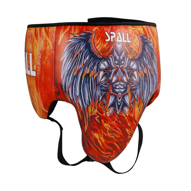 Groin Guard Artificial Leather Construction Curved Cups Mesh Lined Elasticated Waist For Boxing MMA Training Thai Kickboxing Protection By Spall(SI-1223) | Ideal for All Surfaces, Kids & Adults