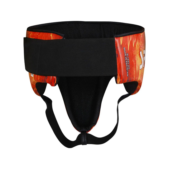 Groin Guard Artificial Leather Construction Curved Cups Mesh Lined Elasticated Waist For Boxing MMA Training Thai Kickboxing Protection By Spall(SI-1223) | Ideal for All Surfaces, Kids & Adults