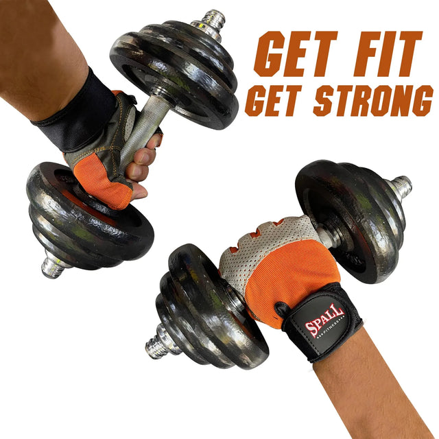 Weight Lifting Leather Gloves Short Strap Power lifting Gloves Strong Grip Palm Exercise Fitness Strengthen Gloves Home Gym (231223) | Ideal for All Surfaces, Kids & Adults | Match-Ready
