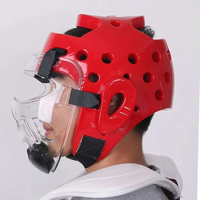 Boxing Headgear with Protection Frame for Adults Kids, Safety Head Guard,Brace Head Protection,PU Leather Boxing Helmet for Traning Kickboxing MMA Muay Thai Sparring Martial Arts Karate Taekwondo
