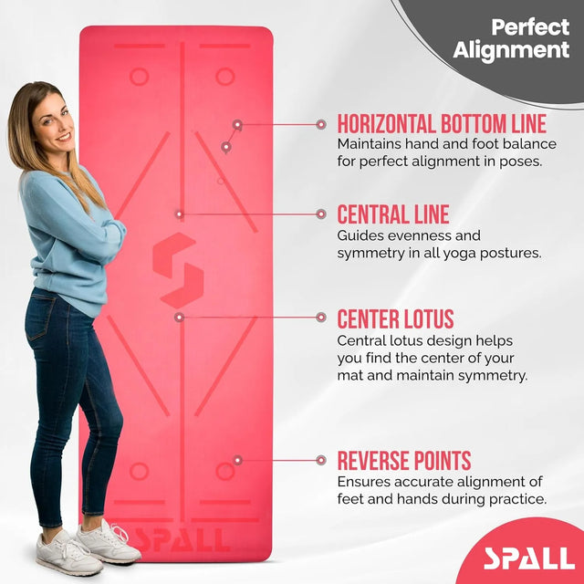 6MM Yoga Mat with Carrying Bag, Non Skid TPE Yoga Matters for Pilates | Ideal for All Surfaces, Kids & Adults | Match-Ready | Includes Pump & Needle | Durable & Long-Lasting Performance