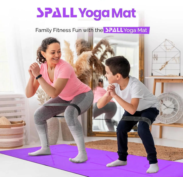 6MM Yoga Mat with Carrying Bag, Non Skid TPE Yoga Matters for Pilates | Ideal for All Surfaces, Kids & Adults | Match-Ready | Includes Pump & Needle | Durable & Long-Lasting Performance