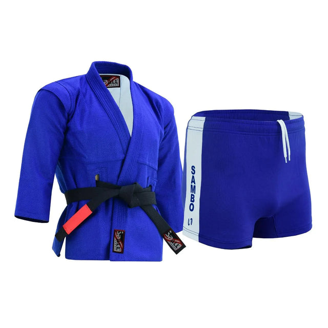 Sambo Suit for Training & Competition ? Durable Martial Arts Uniform with Jacket & Shorts 1251 | Ideal for All Surfaces, Kids & Adults | Match-Ready | Includes Pump & Needle | Durable & Long-Lasting Performance