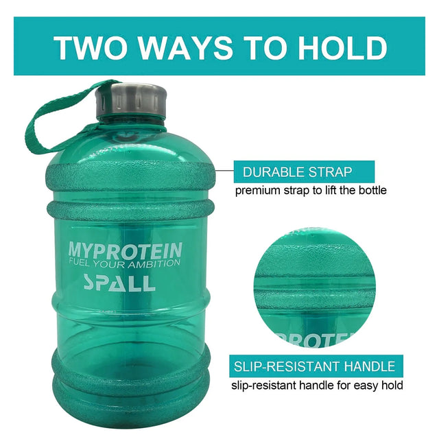 Sport Water Bottle, 3.78 Litre Capacity, Wide Mouth with Handle, Reusable for Gym, Fitness, Travel | Ideal for All Surfaces, Kids & Adults | Match-Ready | Includes Pump & Needle | Durable & Long-Lasting performance