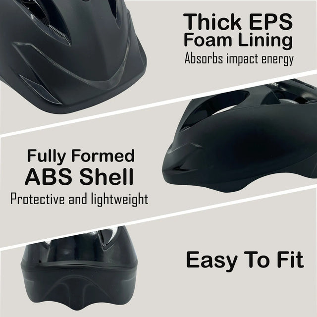 Adjustable Bike Helmet, Lightweight Safety Gear for Adults and Youth, Multi-Sport with Air Vents | Ideal for All Surfaces, Kids & Adults | Match-Ready | Includes Pump & Needle | Durable & Long-Lasting performance