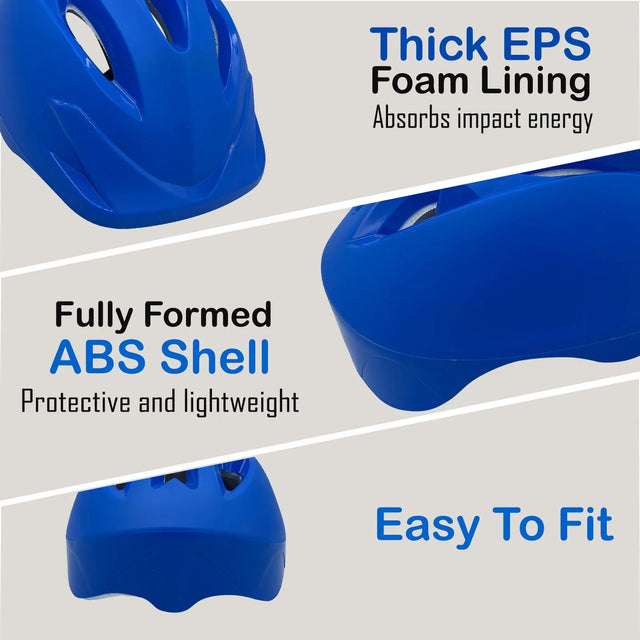 Adjustable Bike Helmet, Lightweight Safety Gear for Adults and Youth, Multi-Sport with Air Vents | Ideal for All Surfaces, Kids & Adults | Match-Ready | Includes Pump & Needle | Durable & Long-Lasting performance