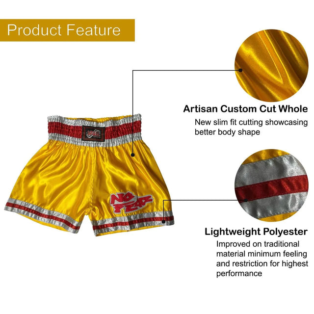Boxing Shorts For Men Muay Thai Shorts For Kickboxing Wretling Grappling Fight And Cross Training Martial Arts Training Gym Clothing | Ideal for All Surfaces, Kids & Adults | Match-Ready