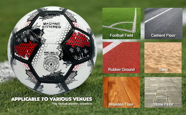 Football Soccer Ball For matches World Cup best Indoor/Outdoor Water Proof Ball For Professional Training And Match Men And Women Youth And Adult(Mac-Ball-12) | Ideal for All Surfaces, Kids & Adults