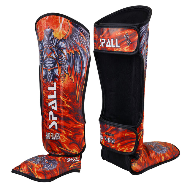 Shin Instep Pads For Protective Leg BJJ karate Sparring Kickboxing Martial Arts MMA Boxing And Training Equipment Gear Perfect For My By Spall(SI-1385) | Ideal for All Surfaces, Kids & Adults
