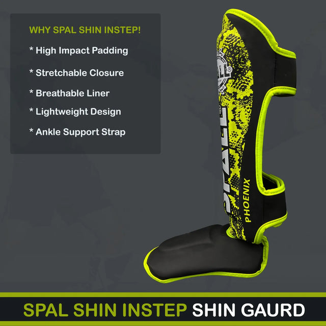 Shin In Step Guards S M L XL White Black Green Blue Red F.Green Orange For Martial Arts Muay Thai Sparring Kickboxing Taekwondo Karate And Boxing Gear | Ideal for All Surfaces, Kids & Adults