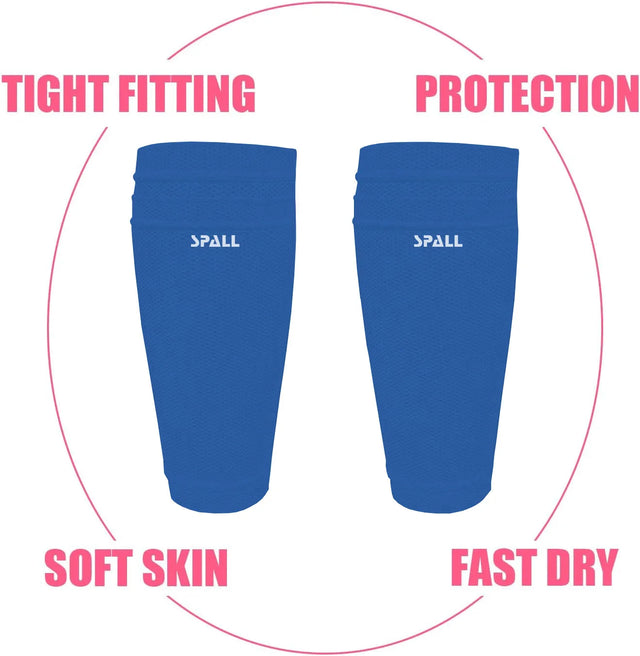 Soccer Shin Guards Sleeves With Optimized Insert Pocket Shin Pad Compression Sleeves Leg Performance Support For Youth And Adult(9085) | Ideal for All Surfaces, Kids & Adults | Match-Ready