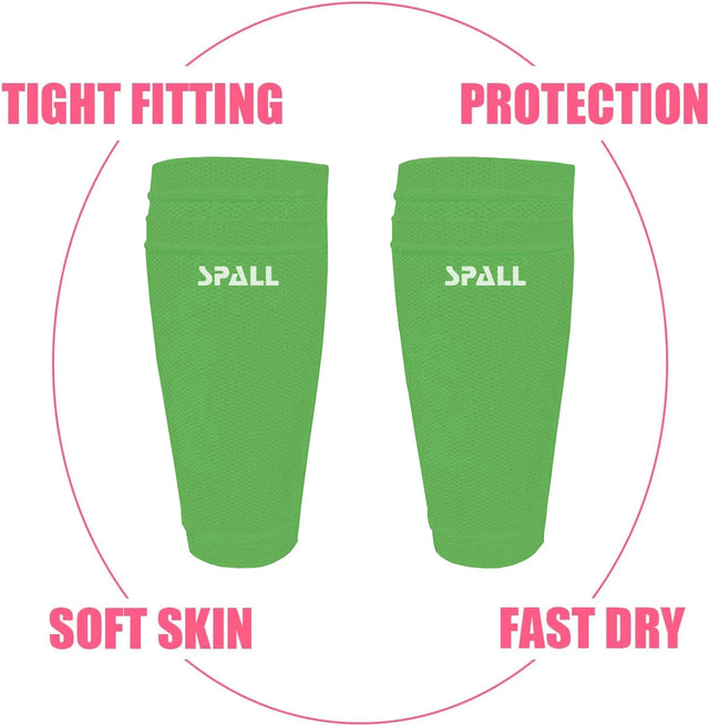 Soccer Shin Guards Sleeves With Optimized Insert Pocket Shin Pad Compression Sleeves Leg Performance Support For Youth And Adult(9085) | Ideal for All Surfaces, Kids & Adults | Match-Ready