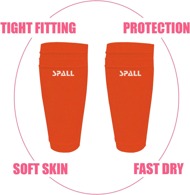 Soccer Shin Guards Sleeves With Optimized Insert Pocket Shin Pad Compression Sleeves Leg Performance Support For Youth And Adult(9085) | Ideal for All Surfaces, Kids & Adults | Match-Ready